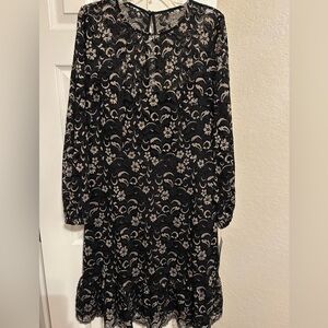 Maggy London Black and Cream Aurora Lace Dress